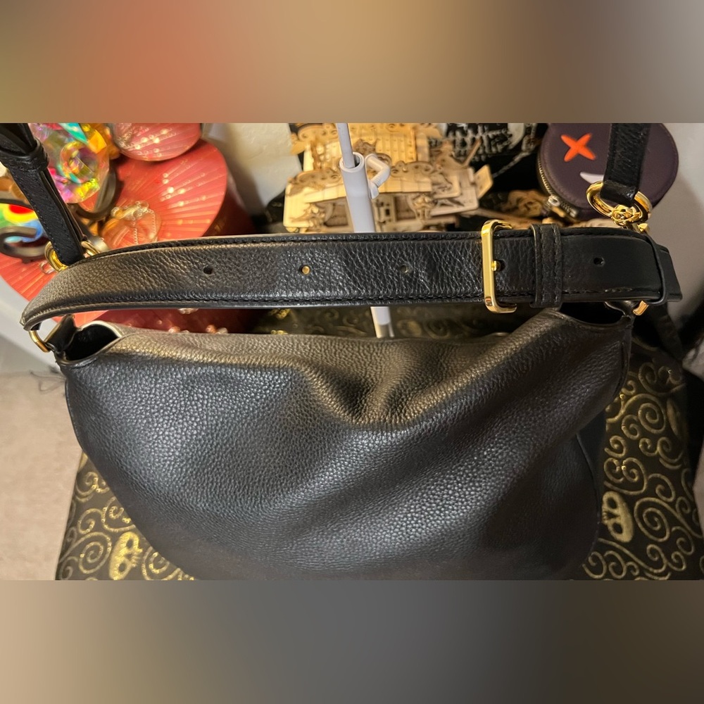 Marc Jacobs Empire City Hobo Double Strap Black Pebble Leather Shoulder Bag - Picture 11 of 16